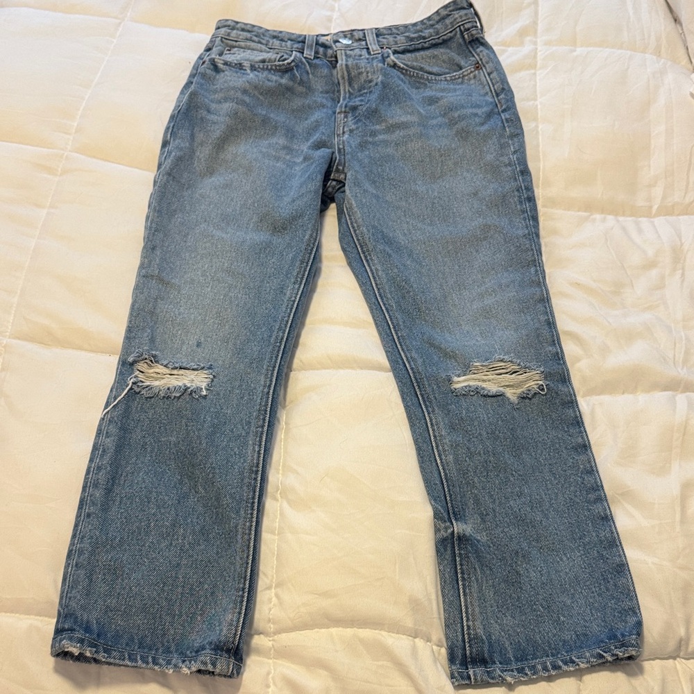 GRLFRND Relaxed Fit Jeans in Light Blue